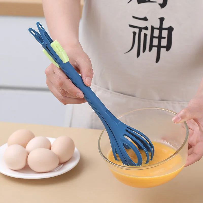 Multifunctional Egg Beater & Food Clip Whisk