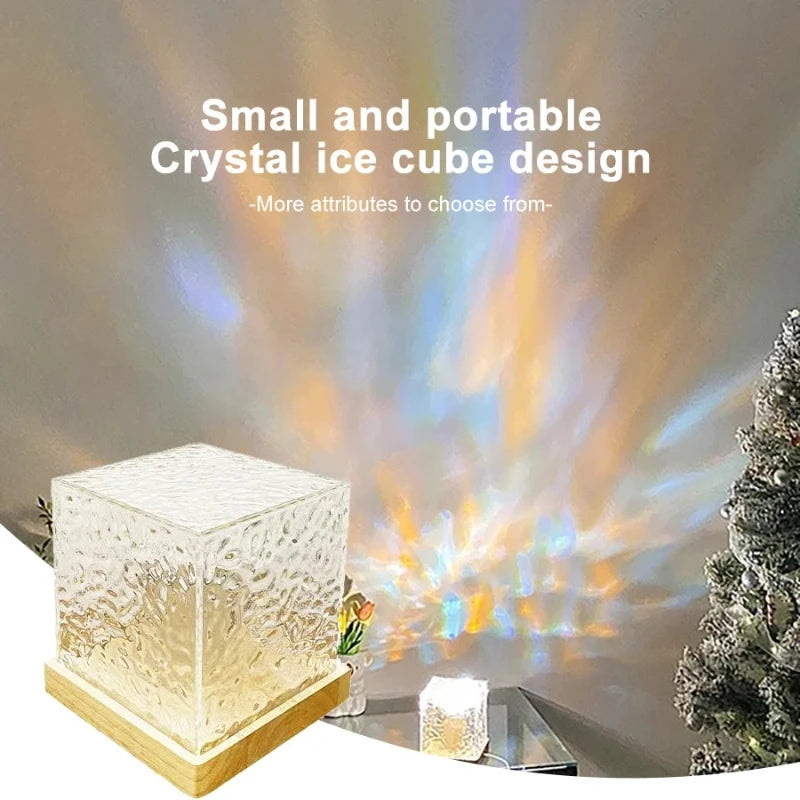 Water Ripple Crystal LED Night Light – 16 Color Ambient Lamp