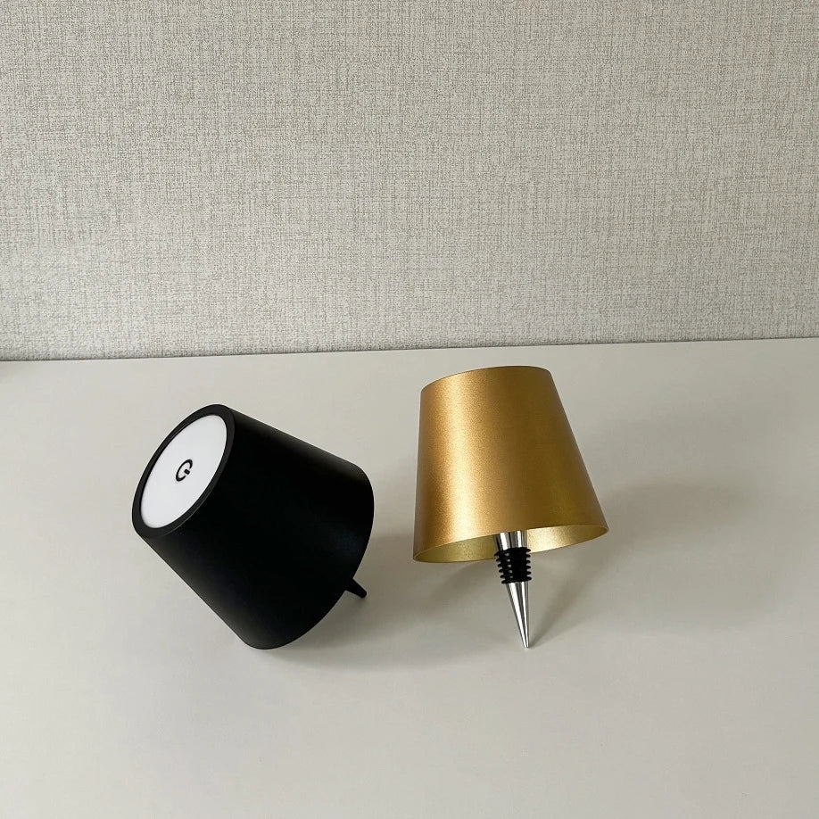 Touch-Control LED Ambient Bottle Lamp – Rechargeable Mood Light