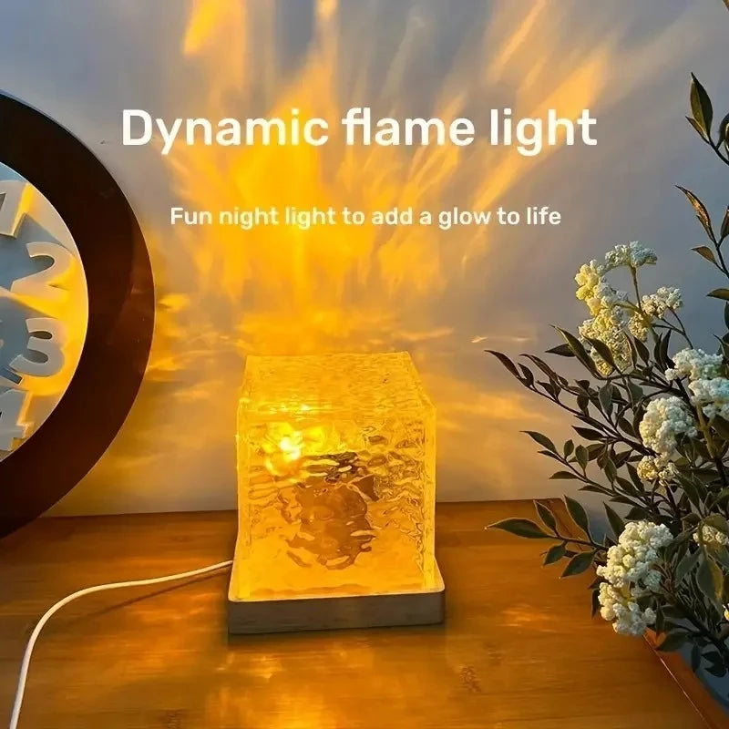 Water Ripple Crystal LED Night Light – 16 Color Ambient Lamp