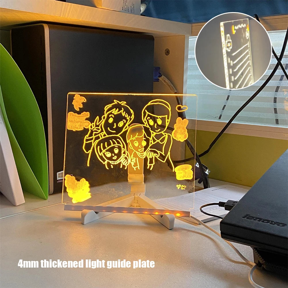 LED Glow Message Board – Neon Dry-Erase Writing Pad