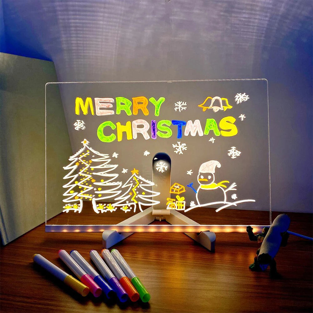 LED Glow Message Board – Neon Dry-Erase Writing Pad
