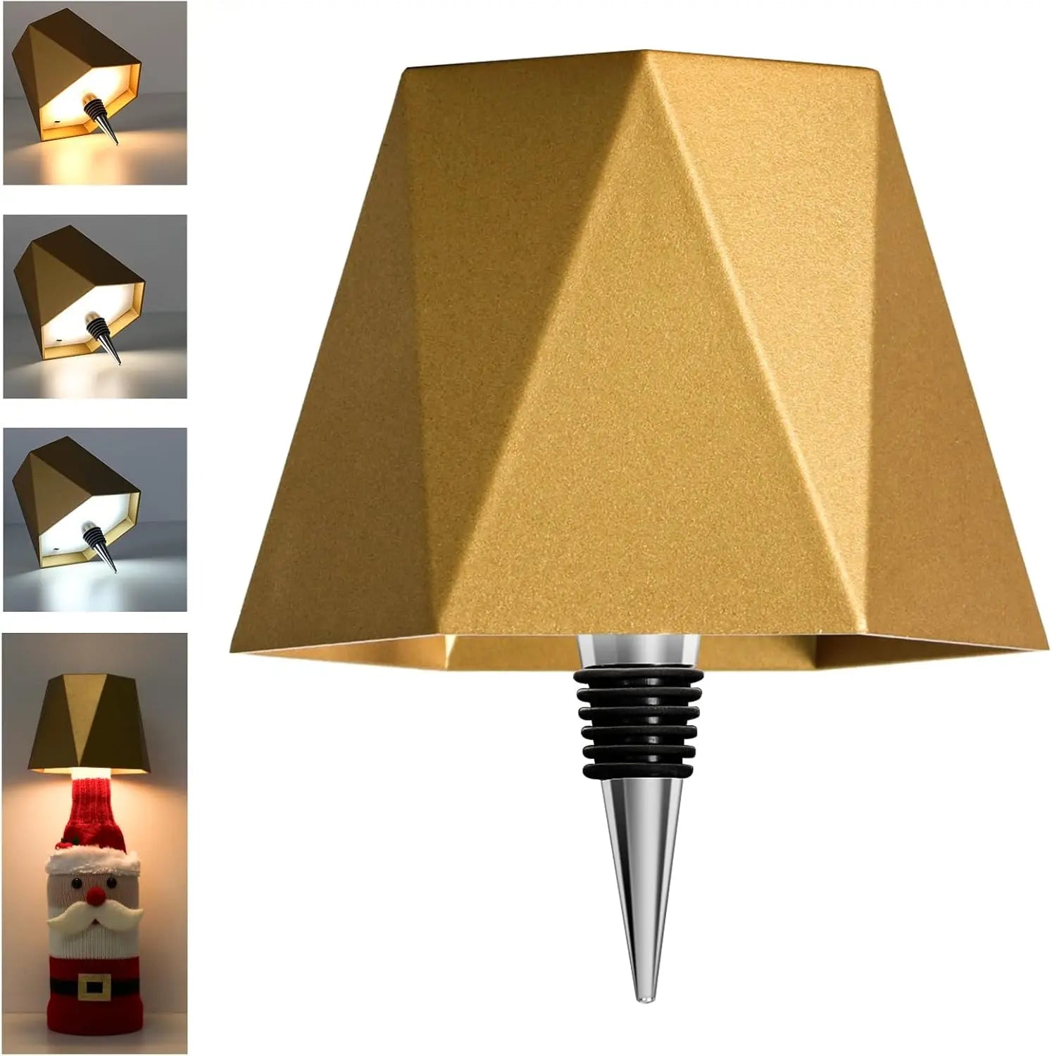 Touch-Control LED Ambient Bottle Lamp – Rechargeable Mood Light