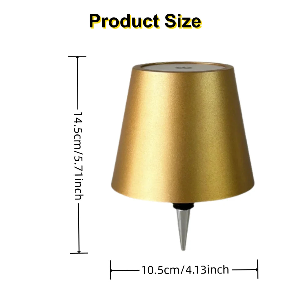 Touch-Control LED Ambient Bottle Lamp – Rechargeable Mood Light