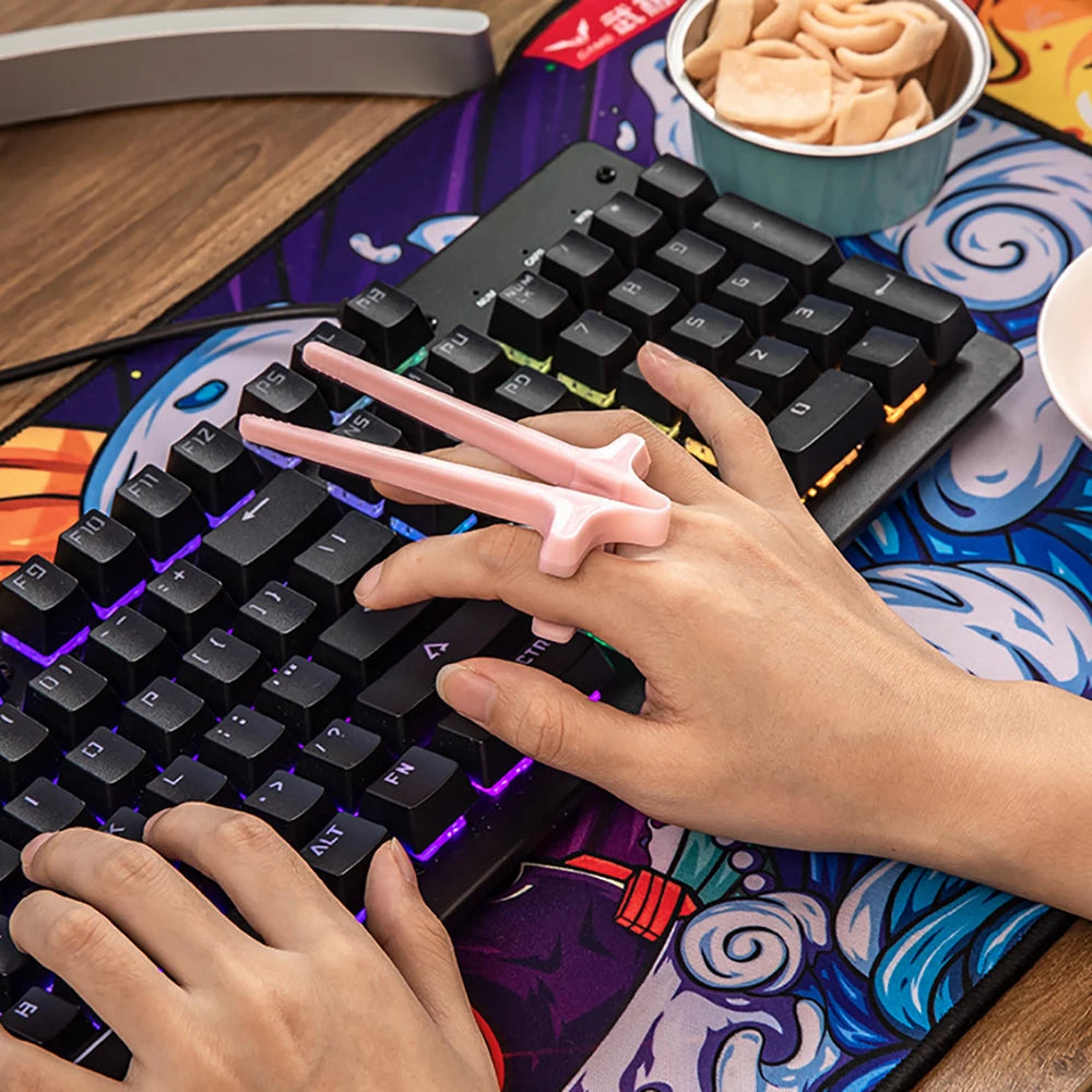 Finger Snack Chopsticks – No Mess Gaming & Reading Tool